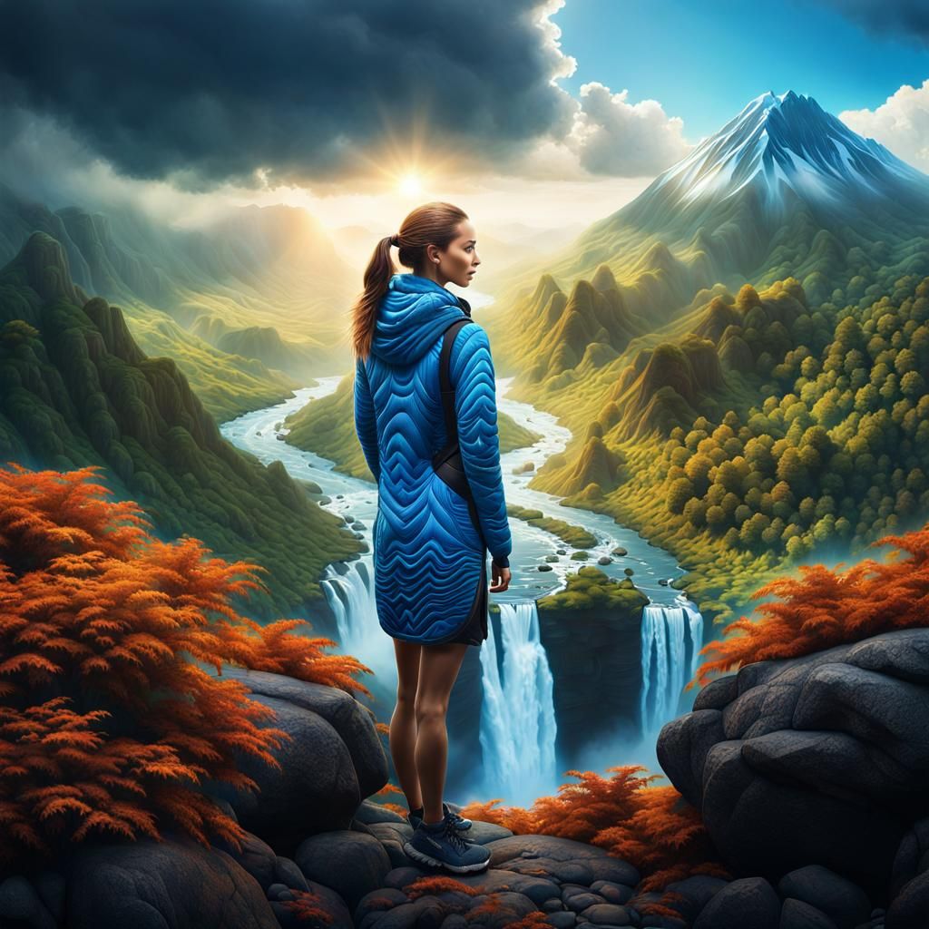 Surreal Earth Woman: Hyperrealistic Digital Art