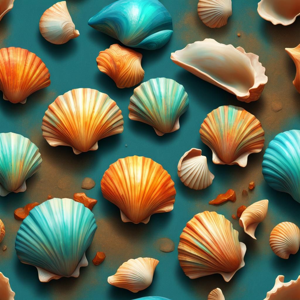 Van Gogh Style Seashells with Dynamic Lighting
