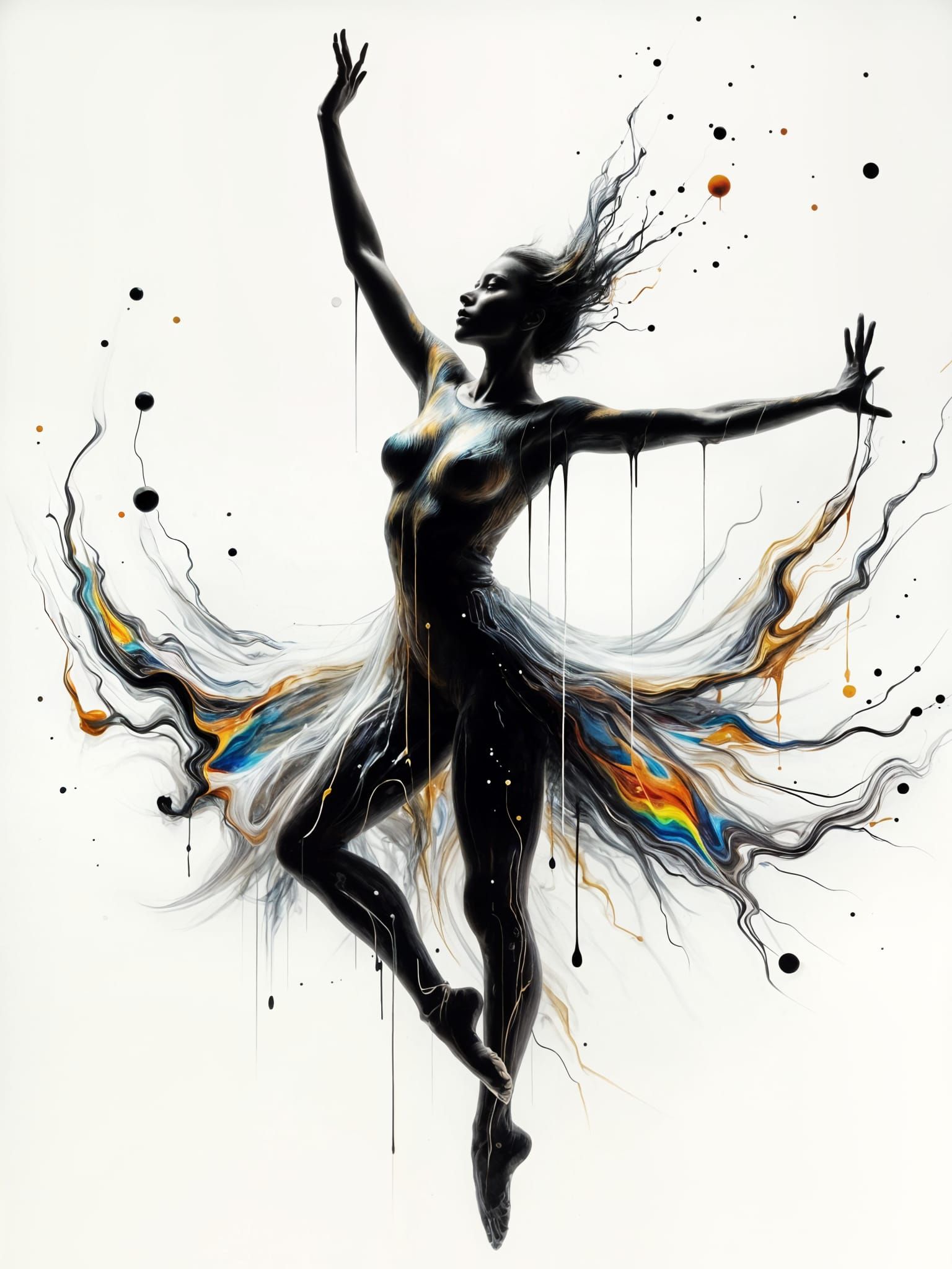 Expressive Dancer in Motion: a la Henri Matisse