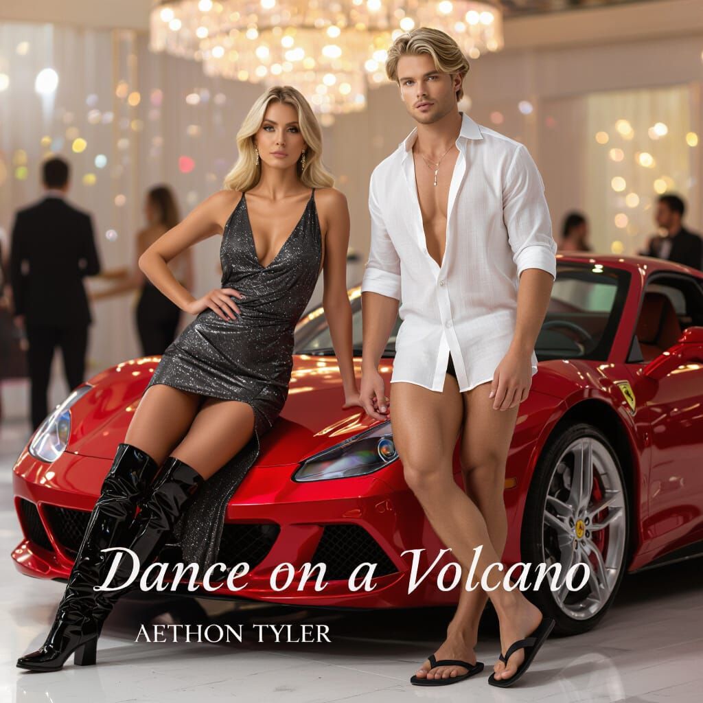 Handsome Angelic Dancer with Woman by Ferrari