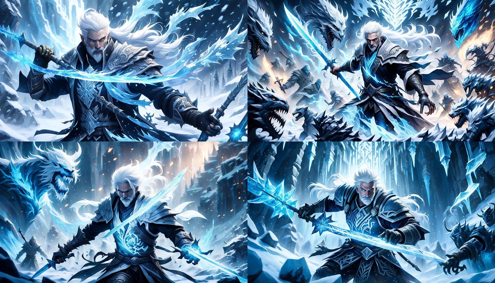 Ice Mage Soldier Battles Demon with Friends