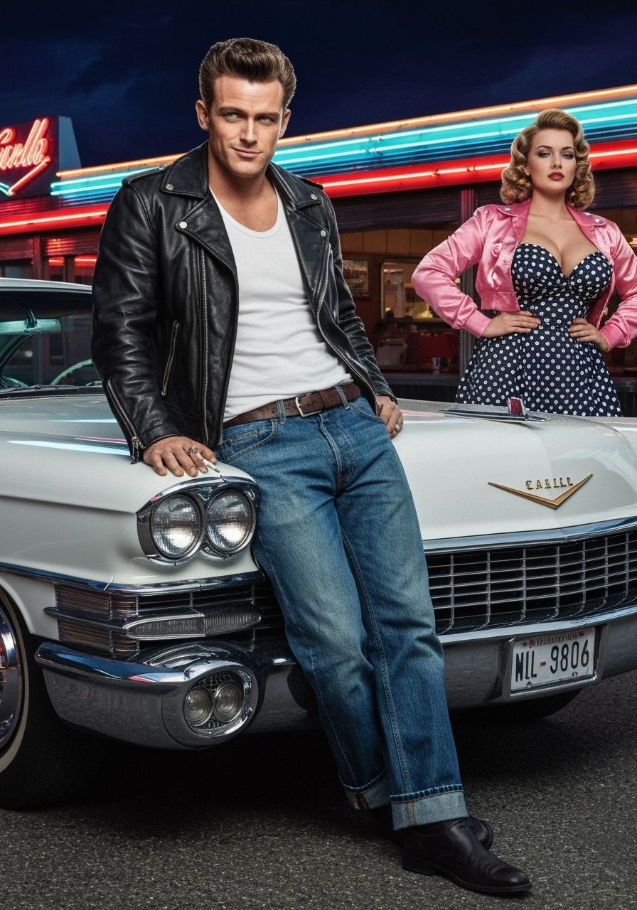 A charismatic greaser and his babe 6