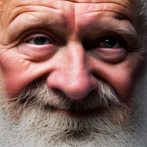 Professional Portrait of a Sweaty Old Man