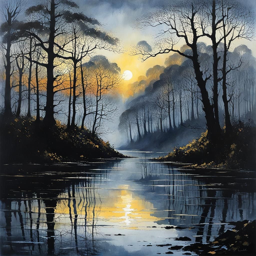 Night to Day: Detailed Watercolor Painting