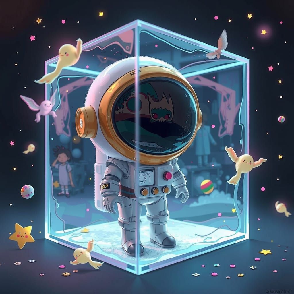 Pastel Fantasy in Vibrant Pink and Green