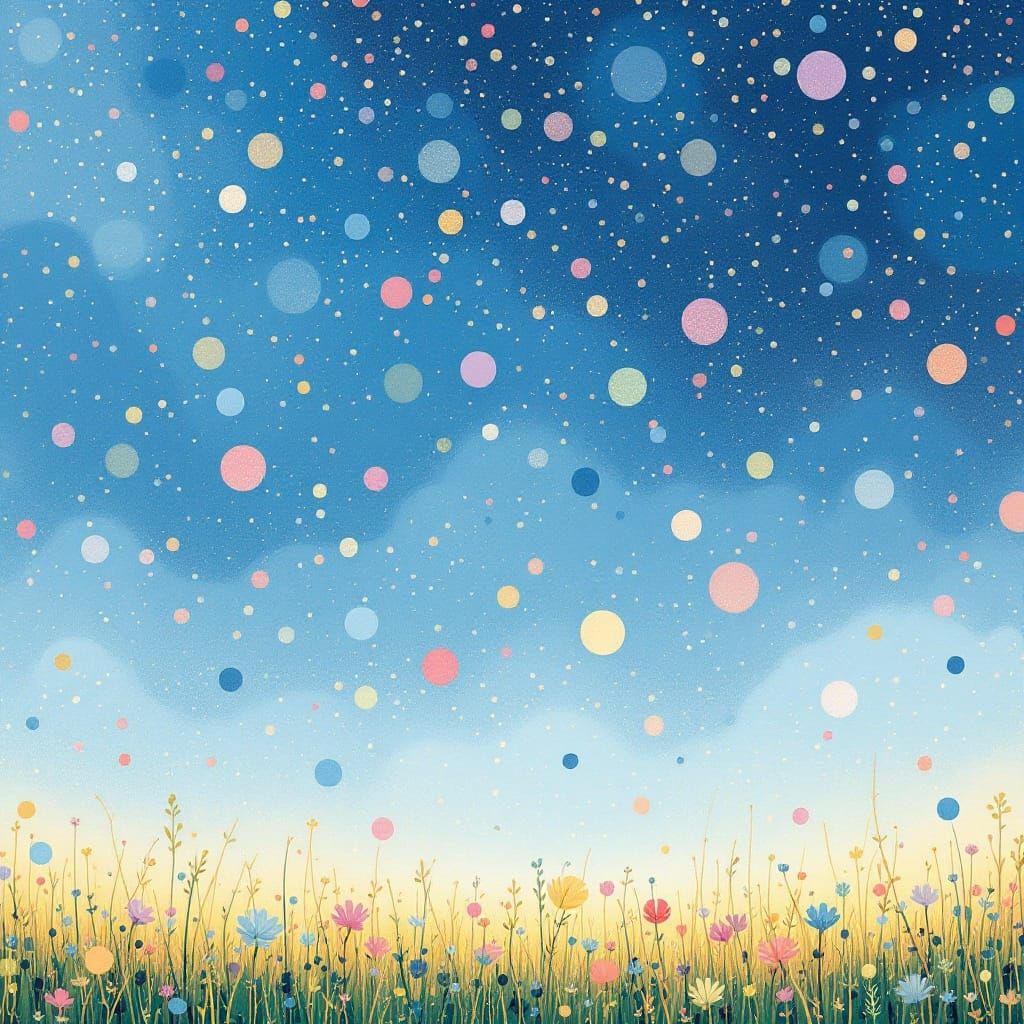 Pastel Hues Dance in a Vibrant Meadow