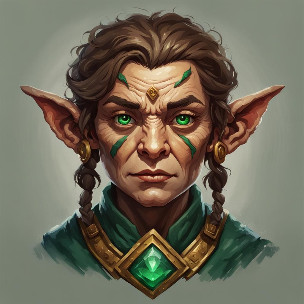 Granite Dwarf Portrait in Dungeons and Dragons Style