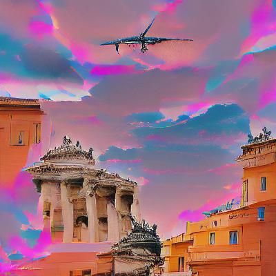 Classical Roman Landscape with Ancient Ruins