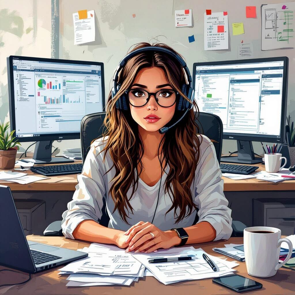 Overwhelmed Executive Assistant in Chaotic Office