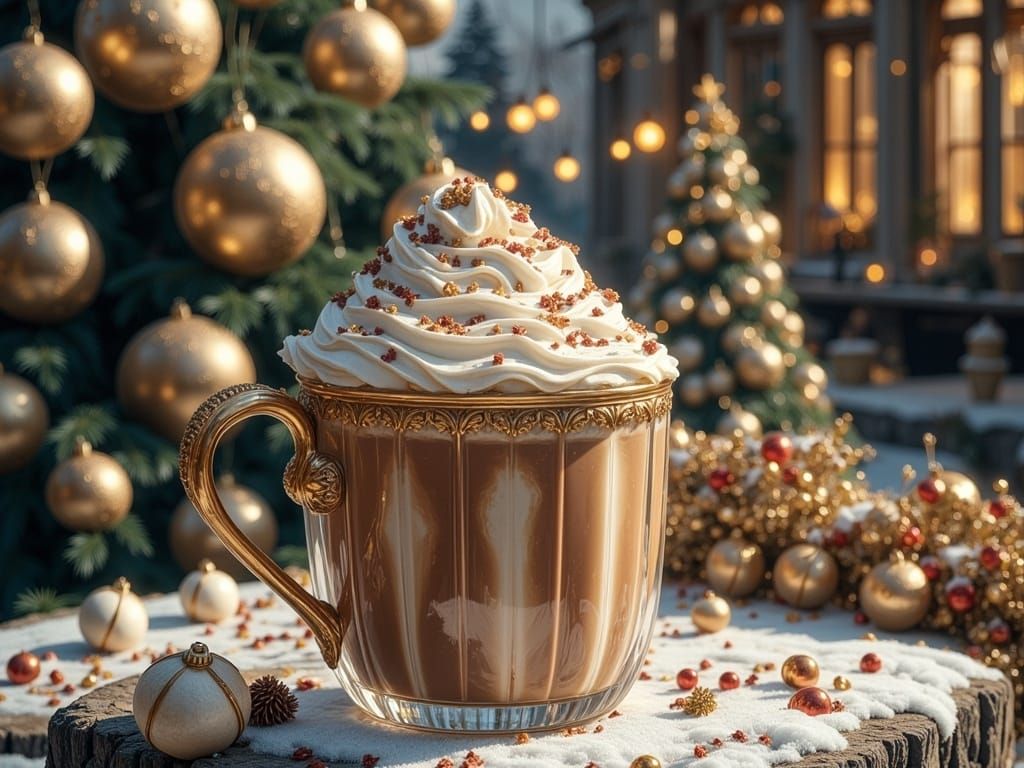 Surreal Holiday Luxury in Impressionist Style