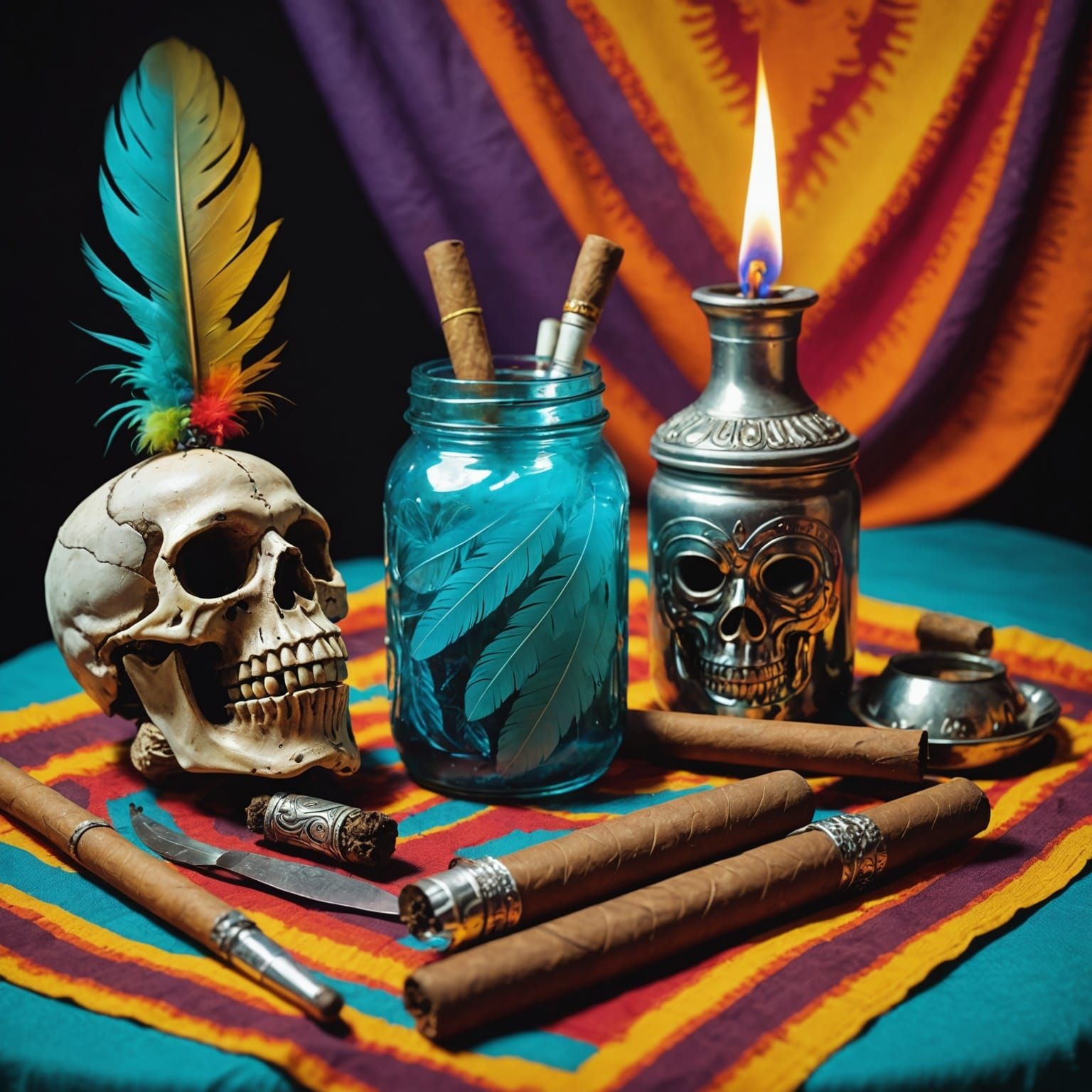 Voodoo Ceremony Tools Still Life