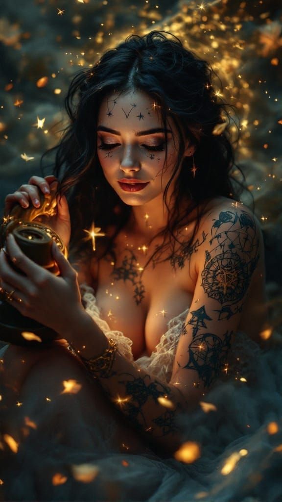 Celestial Mystic in Golden Light