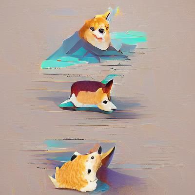 Corgi Image Generated by AI