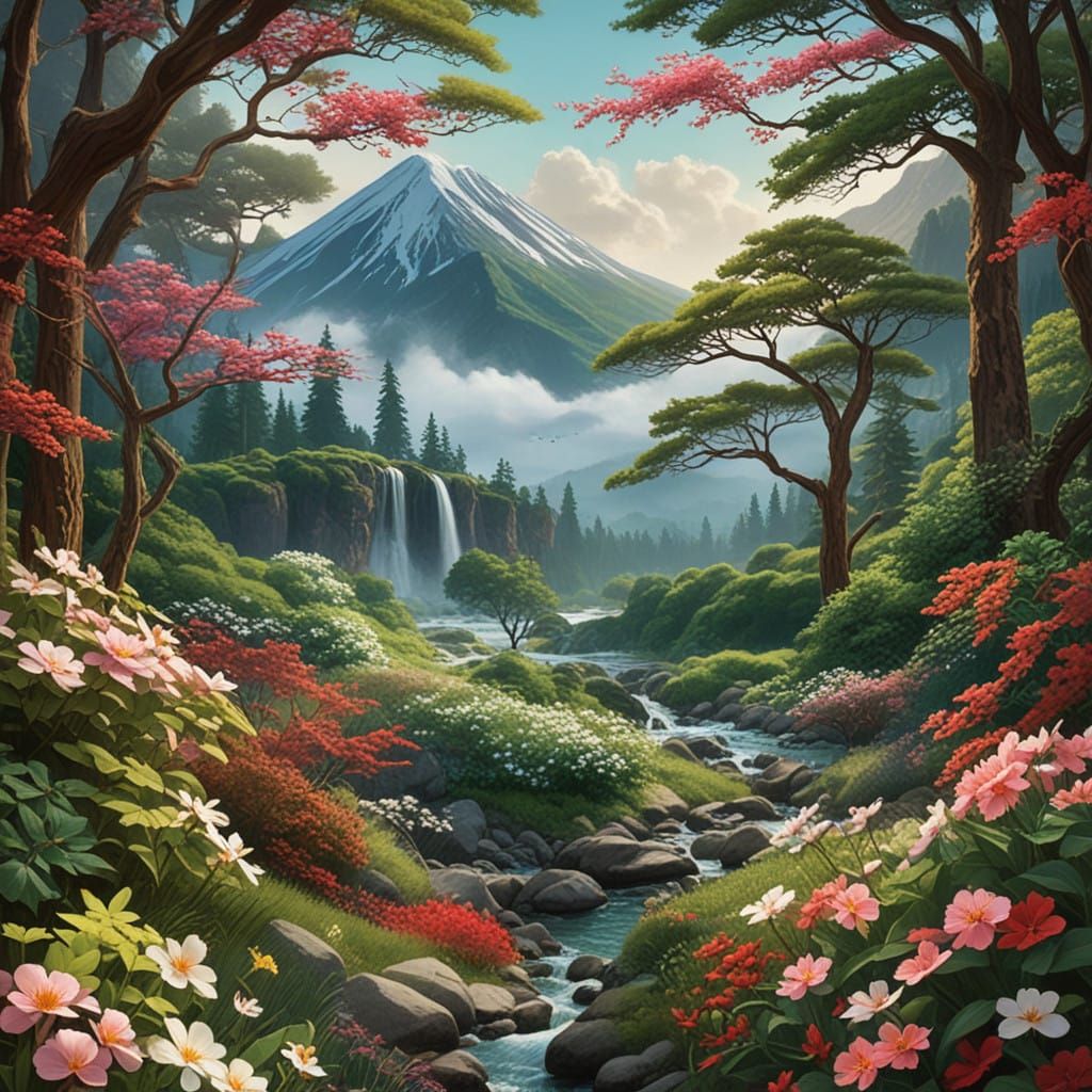 Hyperrealistic Floral Paradise