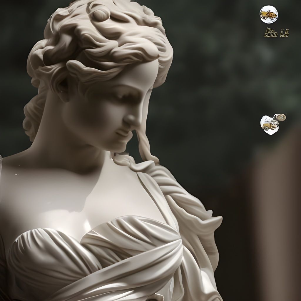 Aphrodite Statue in Hyperrealistic Digital Art
