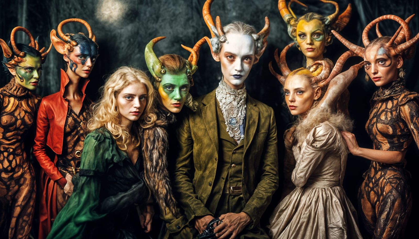 Hyperrealistic Alien Party in a Futuristic Home