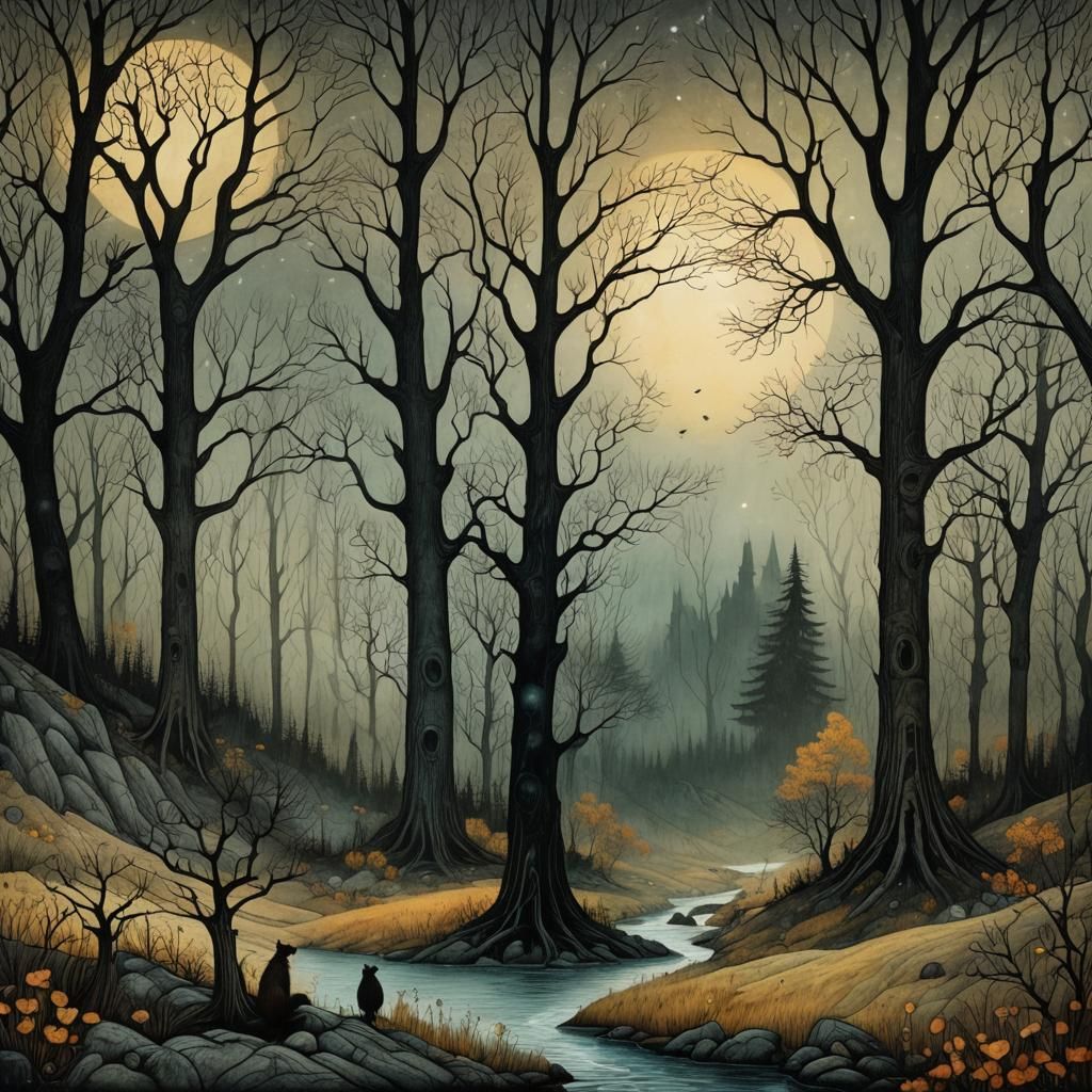 Detailed Surreal Landscape Art