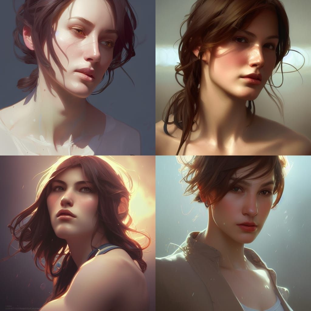 Detailed Portrait with Dynamic Lighting, Splash Art Style