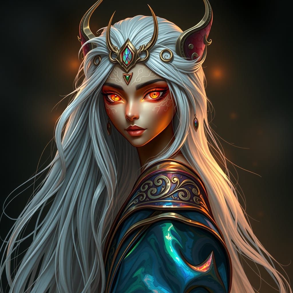 Regal Fae in Ethereal, Metallic Finery