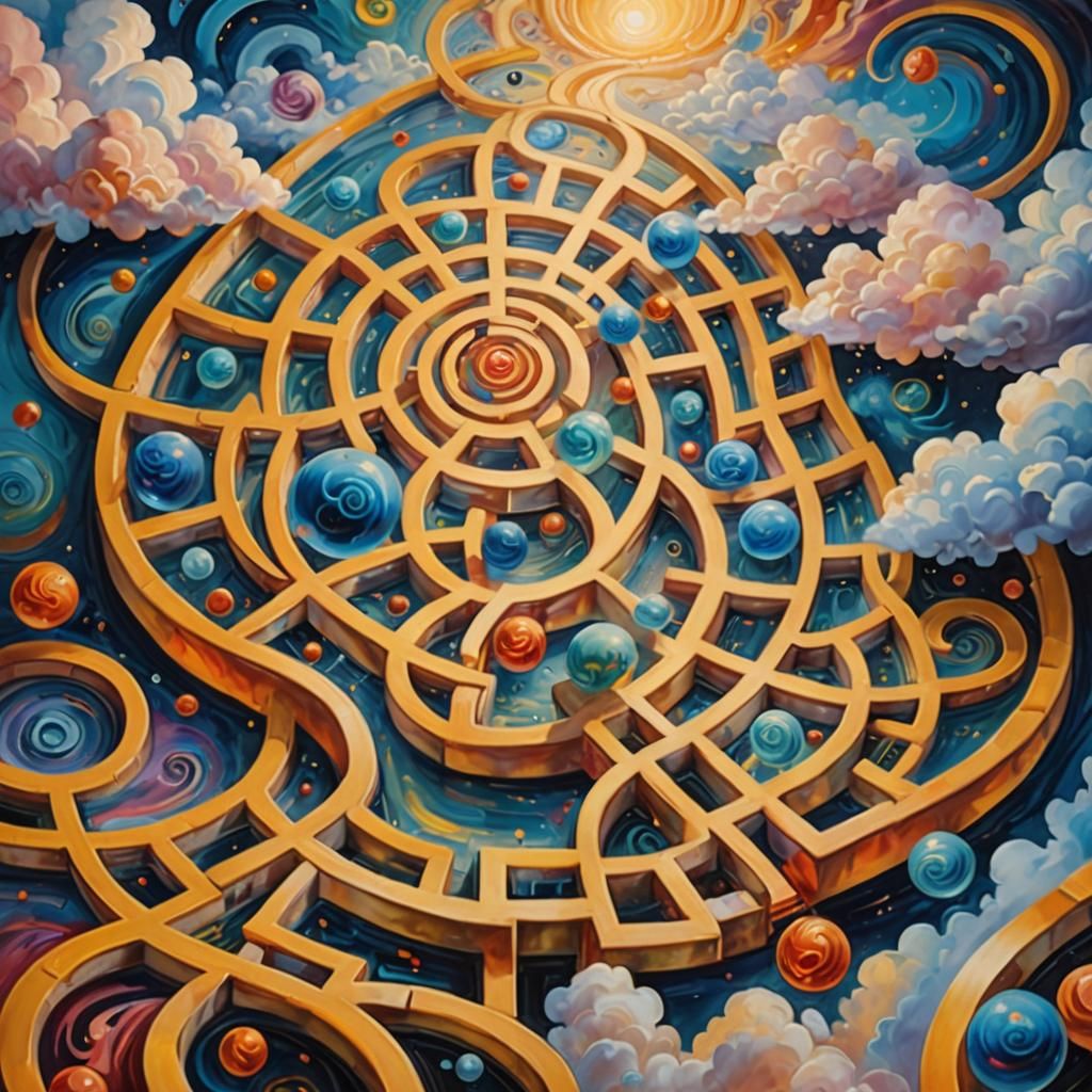 Surreal Mindscape: Thoughts as Ethereal Orbs