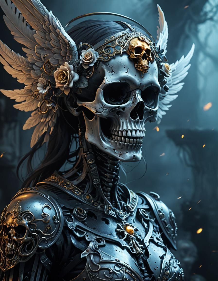 Skull Angel AI Image