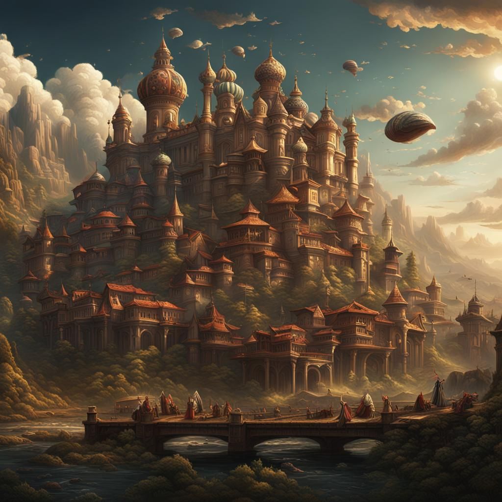 Epic Maximalist Digital Matte Painting