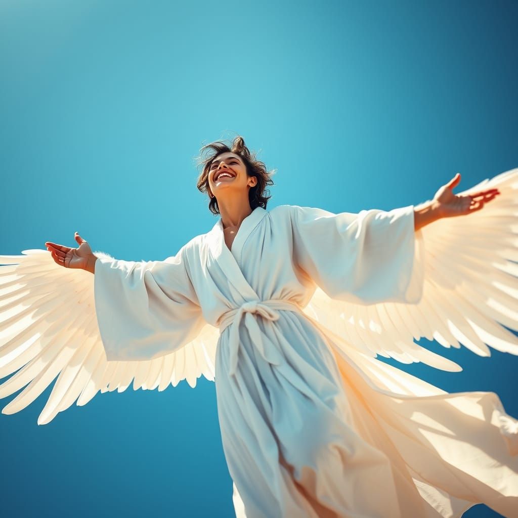 Winged Spirit Soaring in Sunlight