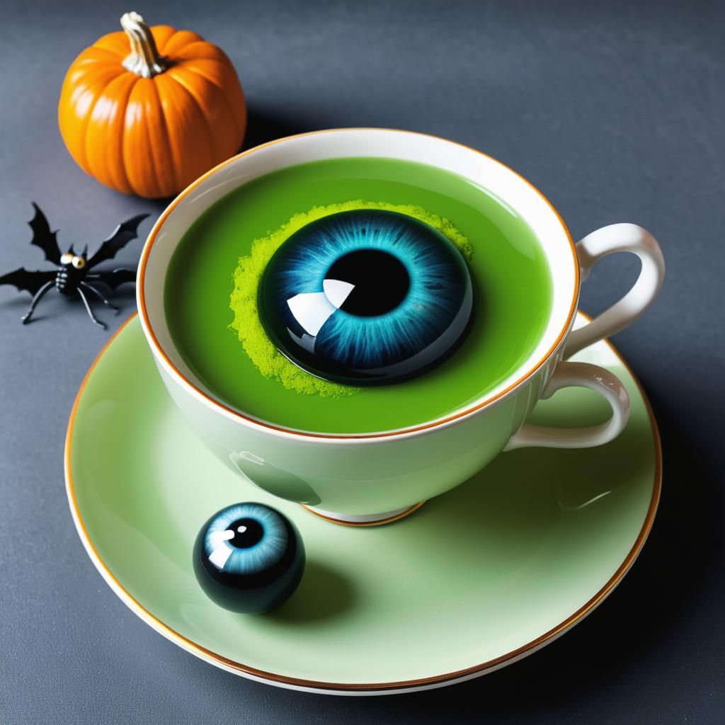 Eyeball Teacup: A Halloween Themed Image