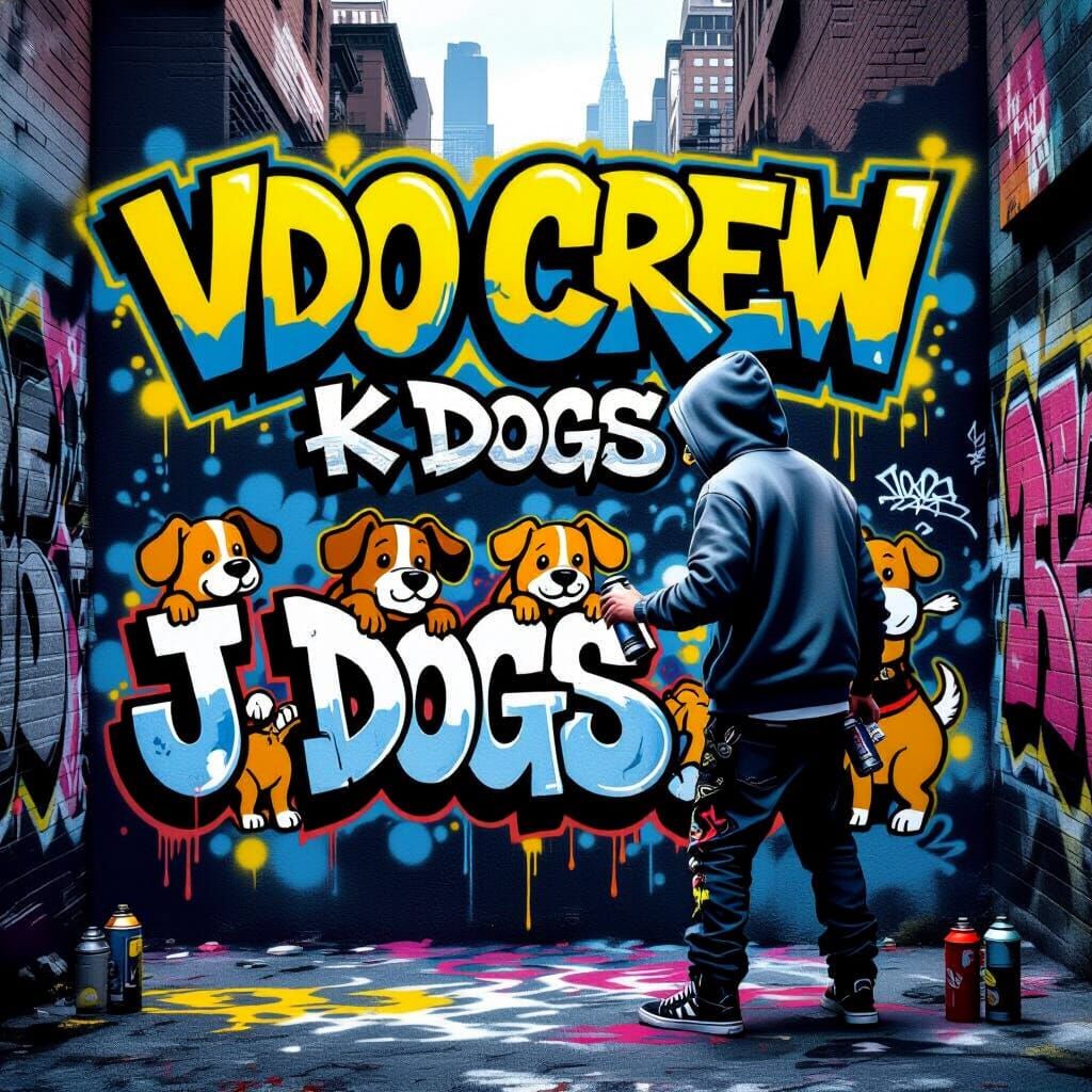 Urban Graffiti Art: VDO Crew & K Dogs with Artist