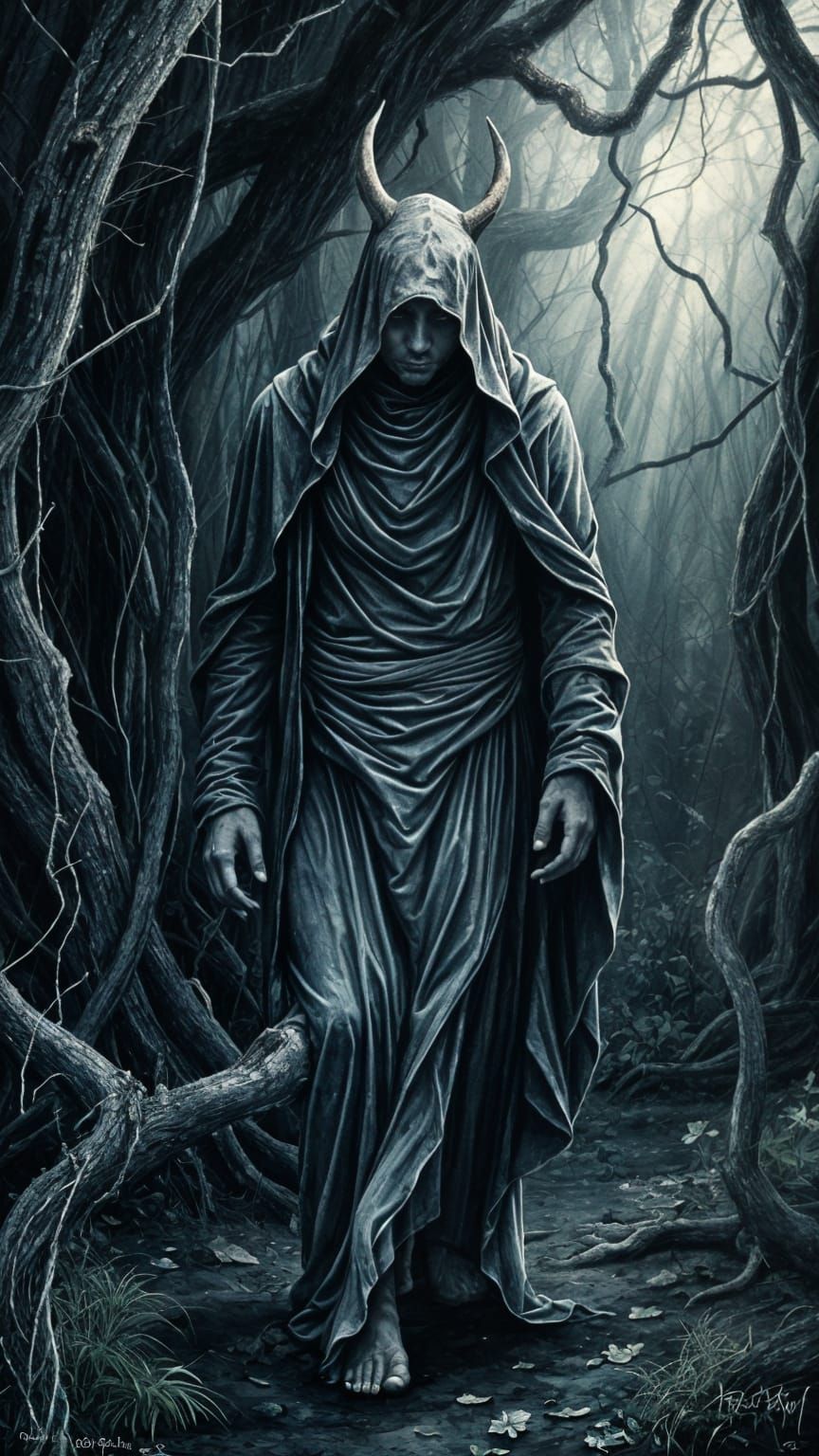 The Forest Wanderer in Ethereal Light