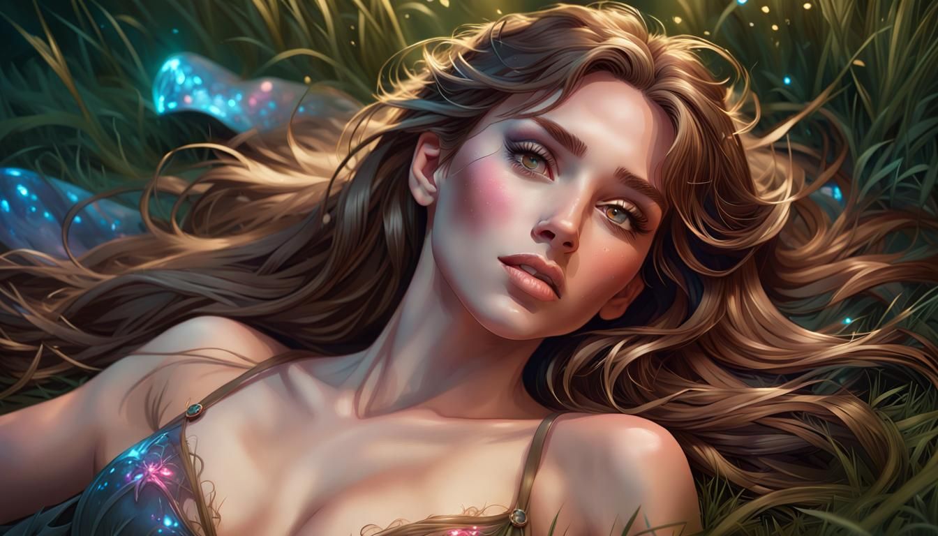 Passionate Model Portrait with Dynamic Lighting