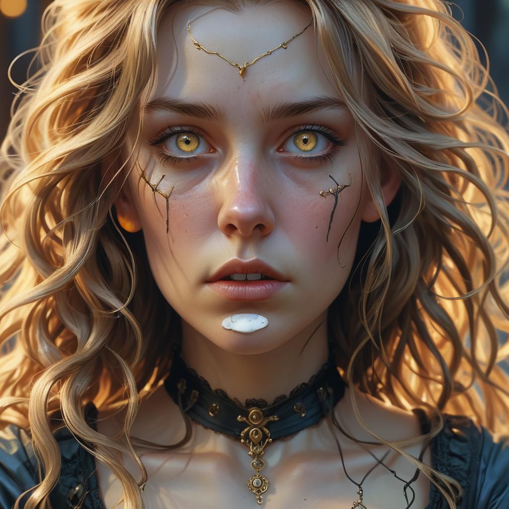 Elegant Victorian Lady in Hyper-Realistic Digital Art