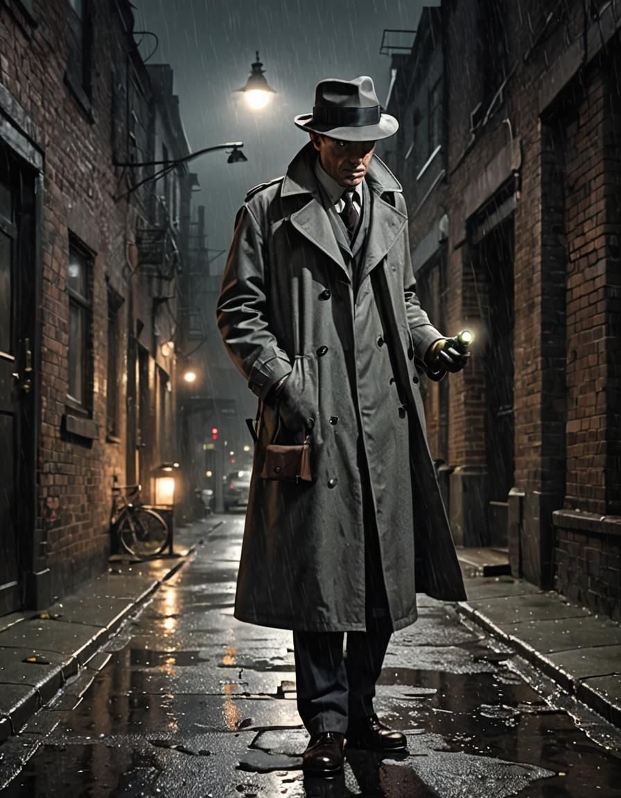 Kermit as Hard-Boiled Detective in Film Noir Style