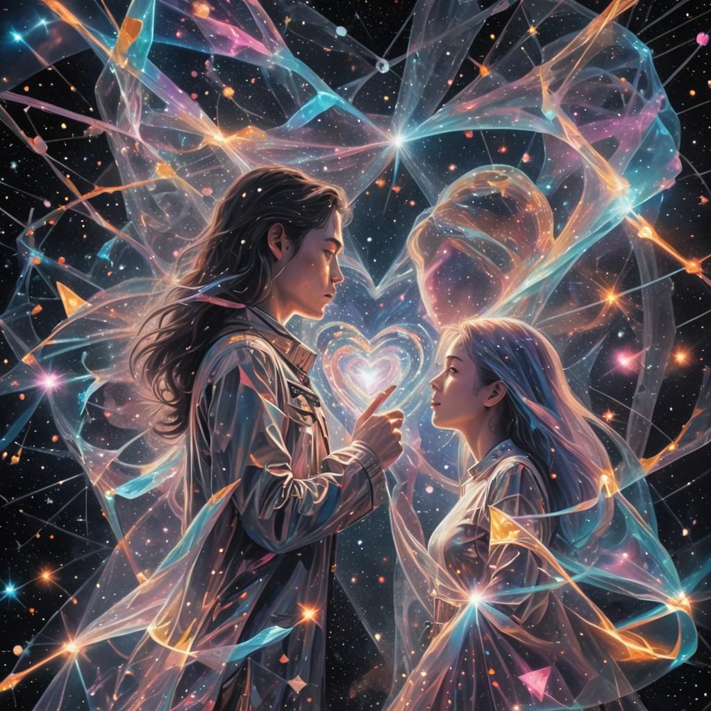 Holographic Projection of Synchronized Chaos in Space