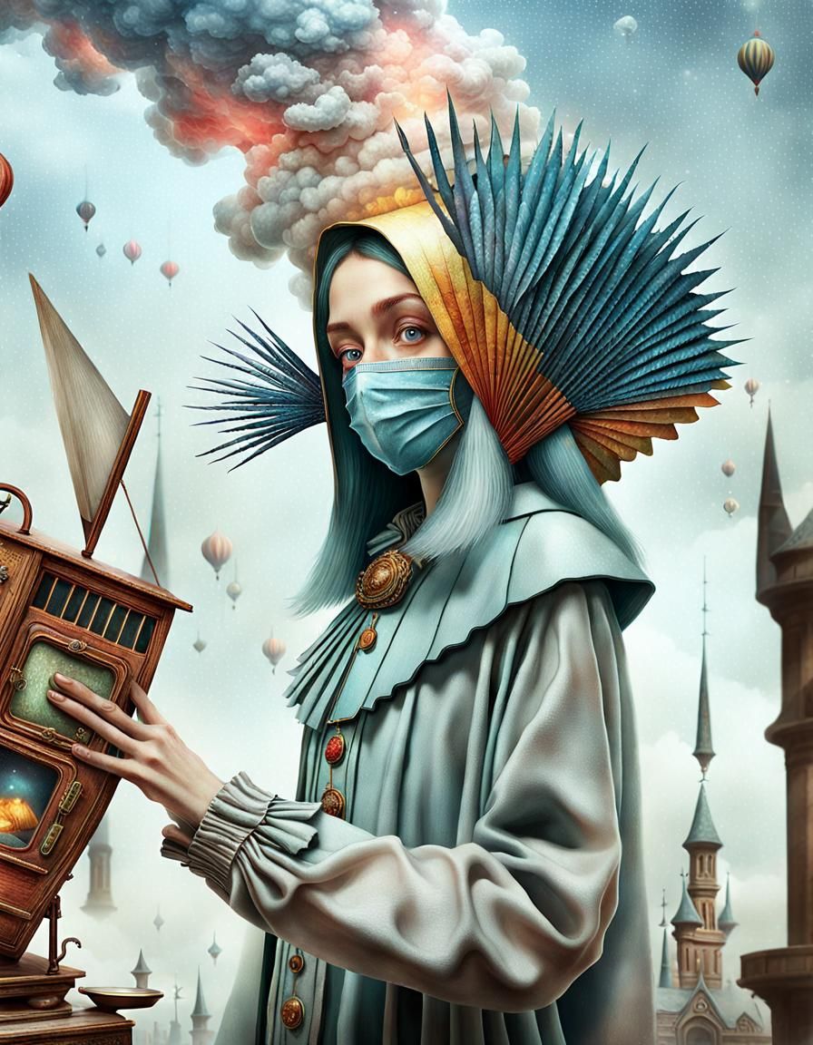 Magical Realism Image with Dreamy, Ethereal Particles