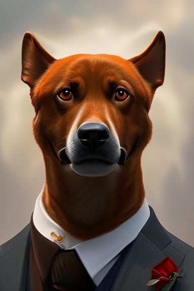Dog in Suit