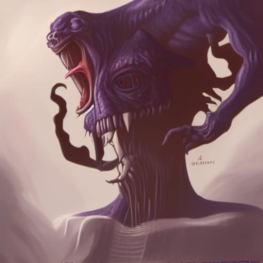 Menacing Evil Monster Generated by AI