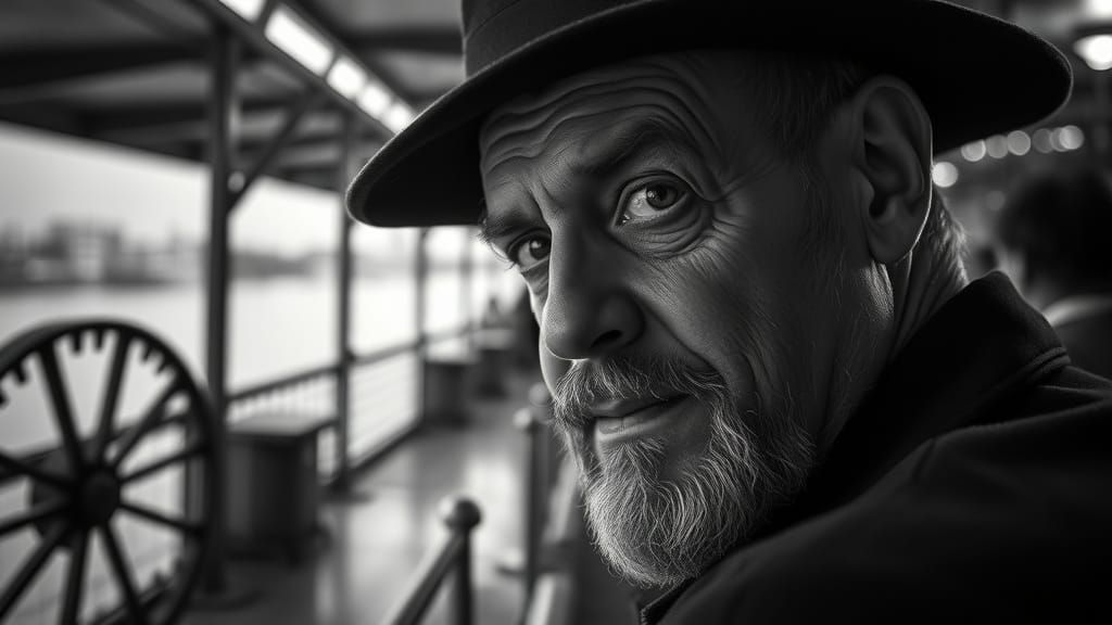 Gritty Gambler on 1900s New Orleans Paddle Steamer