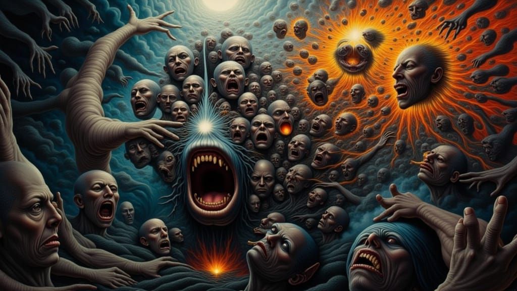 Fractal Man's Agony in Chaotic Mindscape