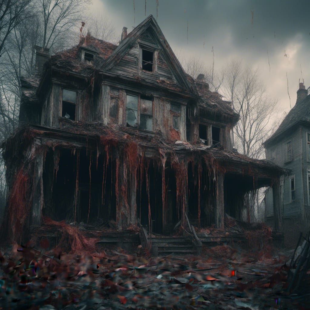 Ethereal Apparition Tears Jacket in Yard: Matte Painting