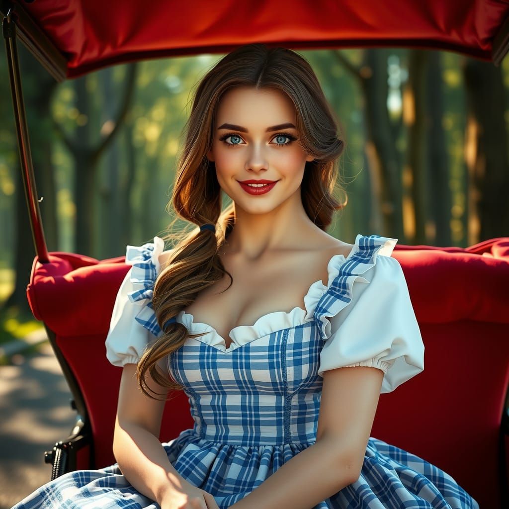 Dorothy Gale in Summer Forest Carriage