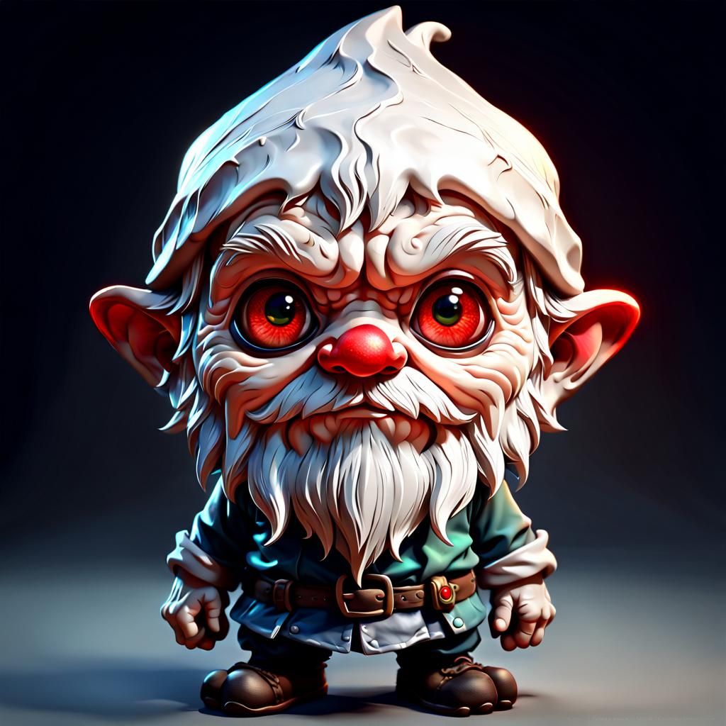 Adorable Chibi Gnome 3D Render