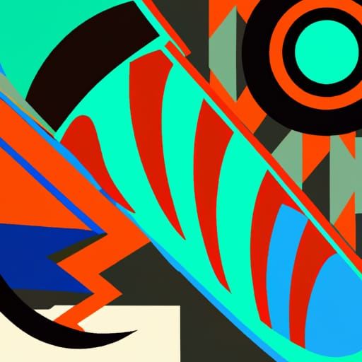 Geometric Bauhaus Pop Art Screen Print in 8k