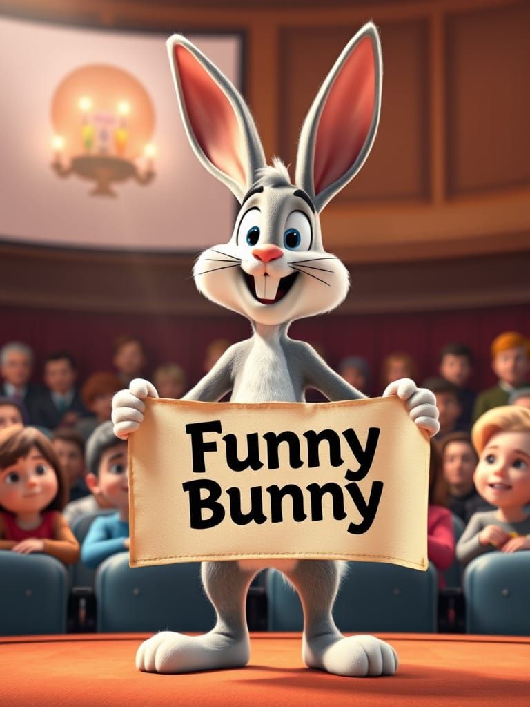 Bunny Comedian Performs in Pixar Style