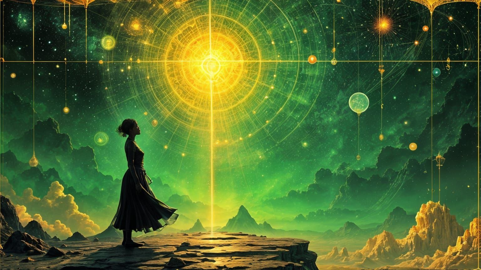 Cosmic Ritual of Consciousness Freeing Itself From Illusion
