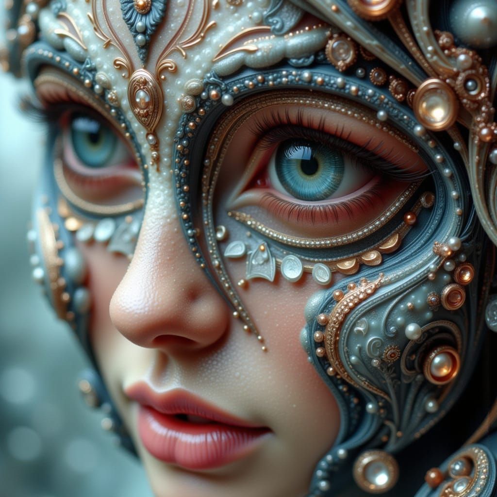 Floral Stardust Cyborg with Lavender Accents