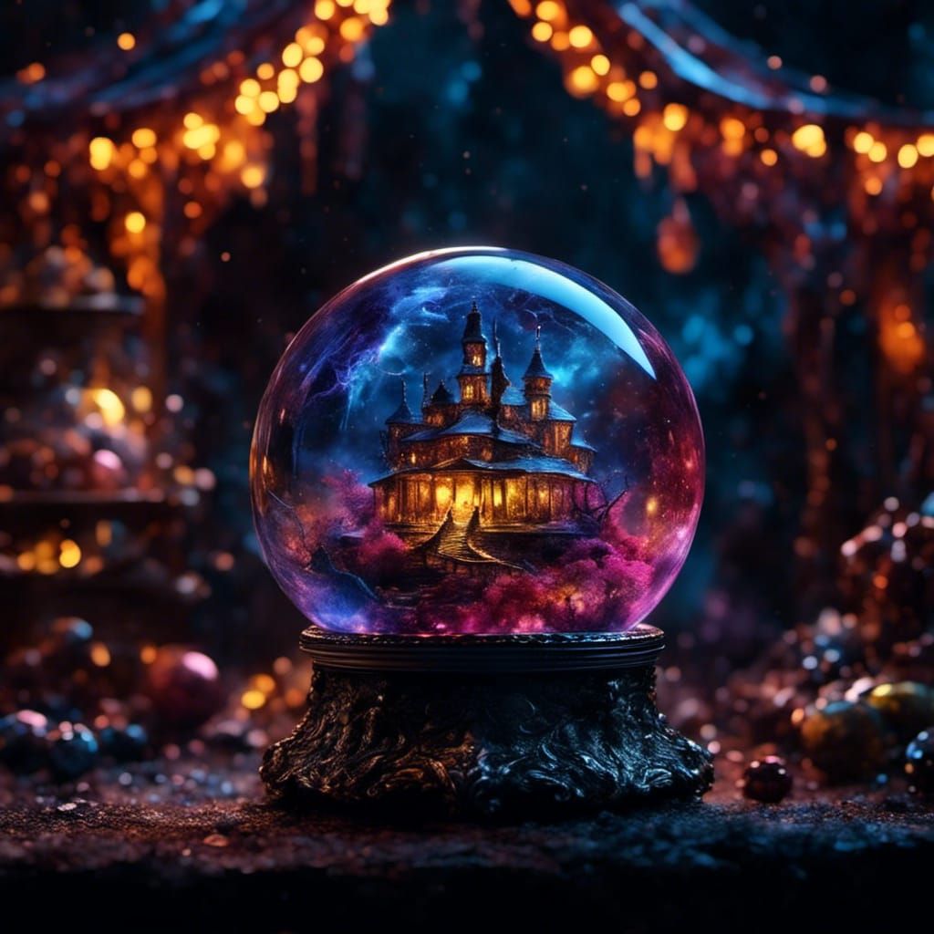 Fortune Teller's Glowing Crystal Ball, Graffiti Art