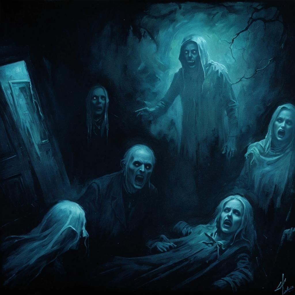 Noir Painting: Night of Fear and Secrets