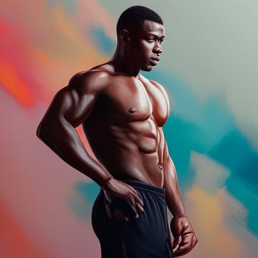 Hyperrealistic Football Player in Splash Art Style