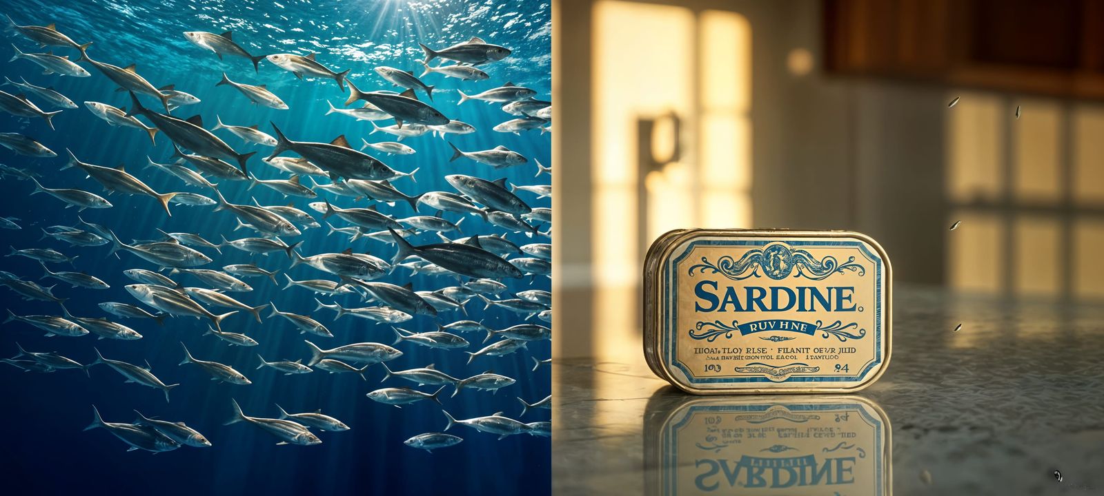 Sardines: Ocean School Meets Vintage Kitchen Can